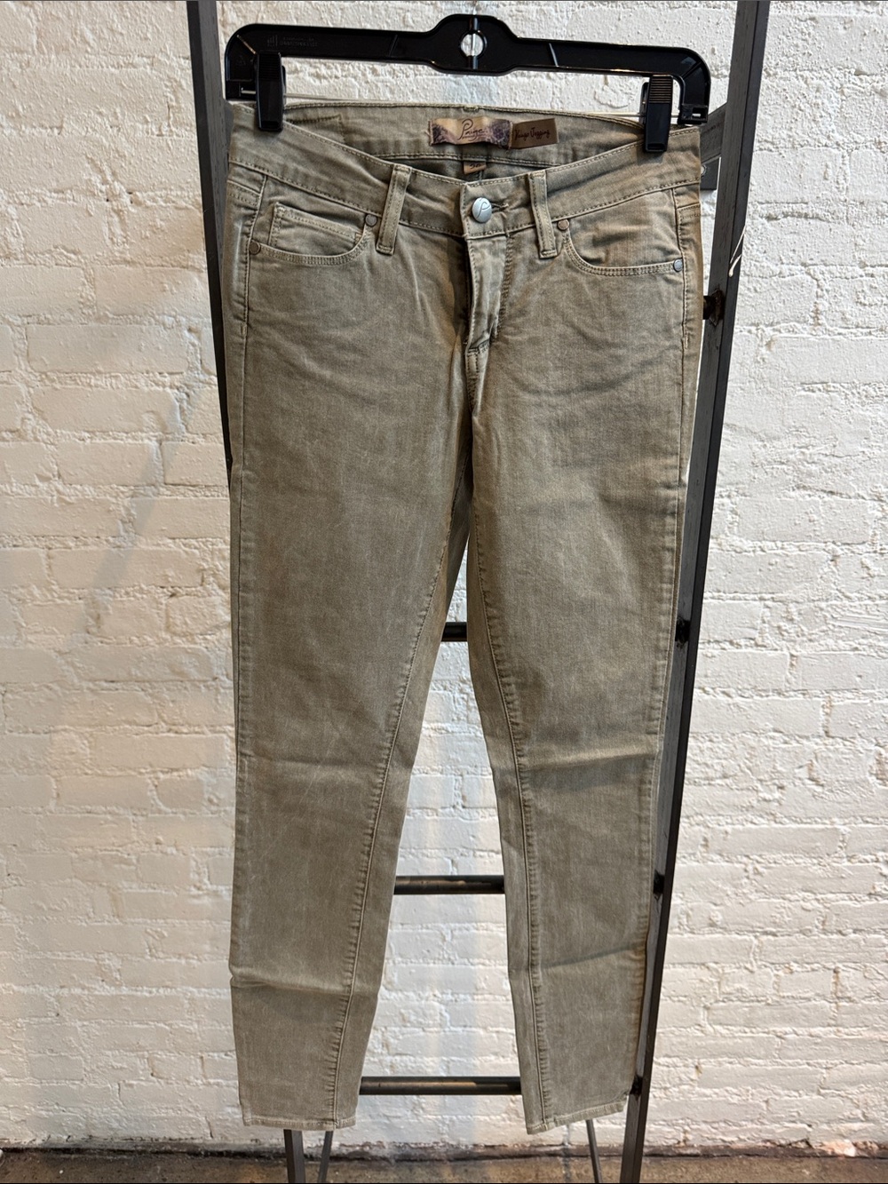 Paige Premium Denim Vintage Slim Women’s Jeans in Olive - 5 Pocket Style